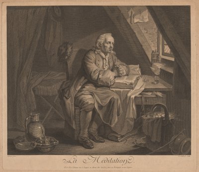 La meditación de René Gaillard, after Johann Eleazar Schenau