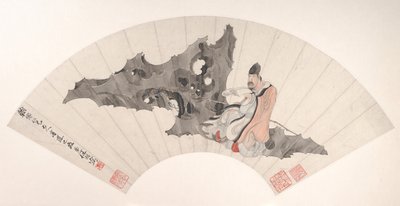 Erudito en una roca de Ren Yi