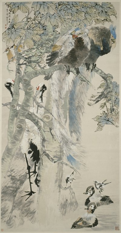 Las cinco virtudes, dinastía Qing, 1895 de Ren Yi