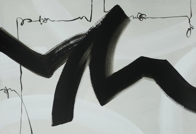 Flujo dinámico de tinta negra de Renate Holzner