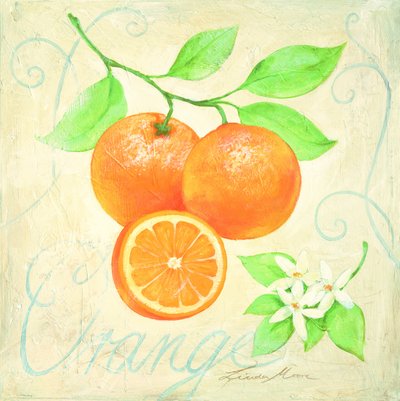Naranjas frescas y flores de naranjo de Renate Holzner