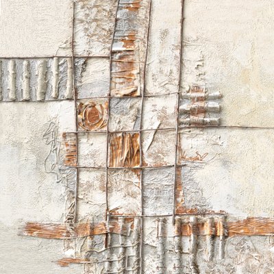 Cuadrícula desgastada: obra abstracta de Renate Holzner