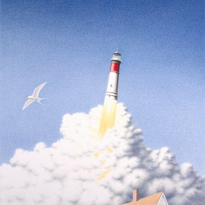 Lanzamiento, 2000, Dibujo a lápiz de color sobre papel de Rene Boin