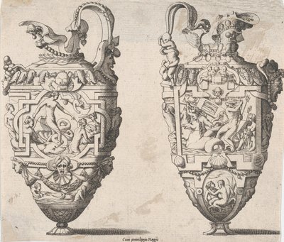Dos jarrones, siglos XVI-XVII de Rene Boyvin