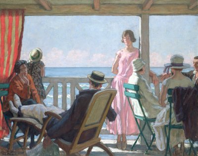 Au Bord de la Manche (óleo sobre lienzo) de René François Xavier Prinet