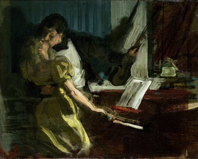 Estudio para "La sonata Kreutzer", c.1901 (óleo sobre lienzo) de René François Xavier Prinet