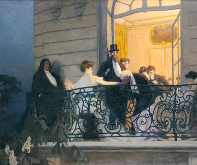 El balcón (óleo sobre lienzo) de René François Xavier Prinet