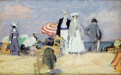 La playa en marea alta (óleo sobre lienzo) de René François Xavier Prinet