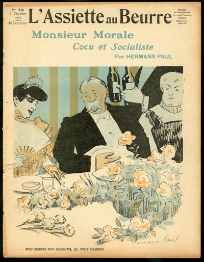 Portada de The Butter Plate, número 236, Satírico en colores de Rene George Hermann Paul