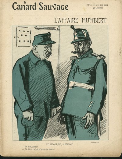 Ilustración de Hermann-Paul (1864-1940) para la portada de Le Canard Sauvage, No. 21 de Rene George Hermann Paul