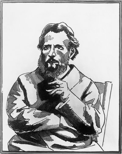 Ilustración para Monsieur Bergeret en París, novela de Anatole France de Rene George Hermann Paul