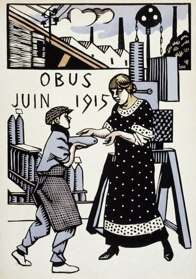 Junio 1915 - en "Calendar of War", dibujo de Hermann-Paul, ed. 1916 de Rene George Hermann Paul