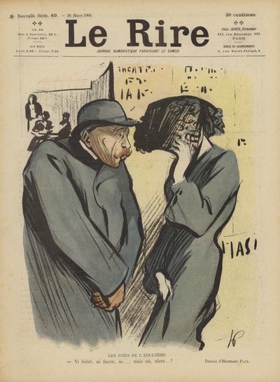Las alegrías del adulterio. Ilustración para Le Rire de Rene George Hermann Paul
