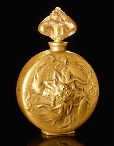 Figurillas de roseta en un frasco de perfume de Rene Jules Lalique