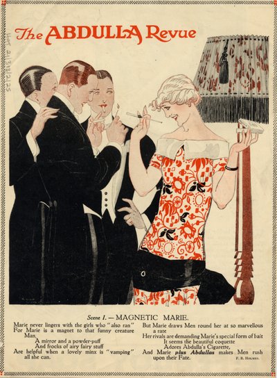 Cigarrillos Abdulla, años 1920 de Rene Vincent