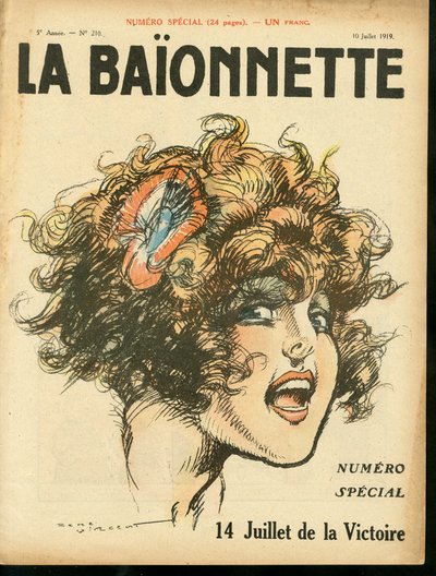 Portada de "La Baionnette", número 210, Satírico en Colores de Rene Vincent