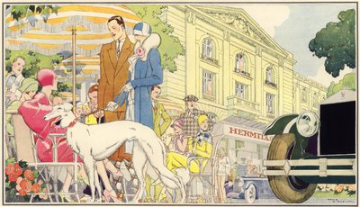 Hora del té en el Hotel Hermitage, Le Touquet de Rene Vincent
