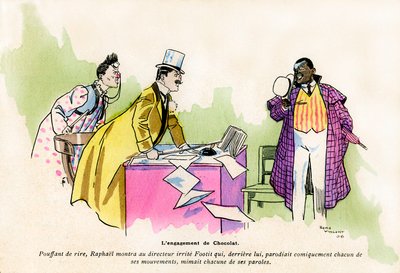 El compromiso de Chocolat por el director del Nouveau Cirque de París - dúo de payasos de George Footitt (a veces escrito FootIT o Footitt, su verdadero nombre Tudor Hall, payaso blanco) de Rene Vincent