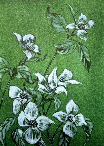 Flores botánicas verdes de Renee Machan Cottagecore Artist