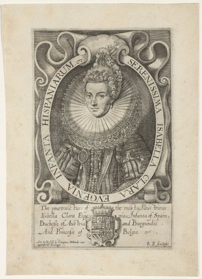 Portret de Isabella Clara Eugenia Serenísima Isabel Clara Eugenia Infanta de España (título sobre objeto) de Renold Elstrack