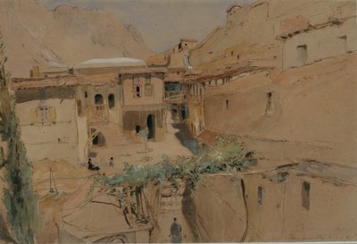 Interior de un Convento, Monte Sinaí, 1841 de Rev. Edward Thomas Daniell