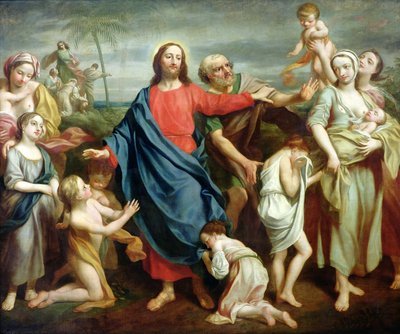 Dejad que los niños vengan a mí, y no se lo impidáis, 1746 de Rev. James Wills