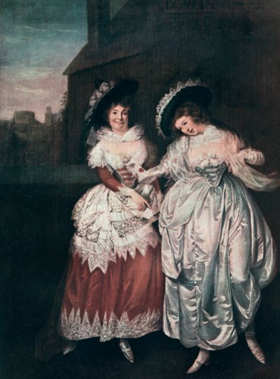 Mrs Page y Mrs Ford Leyendo las Cartas de Amor de Falstaff de Rev. Matthew William Peters