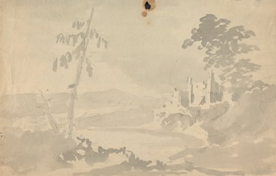 Paisaje con castillo y río de Rev. William Gilpin