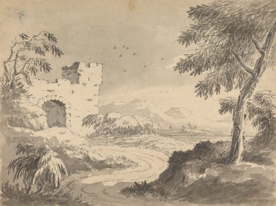 Paisaje con camino a la abadía de Rev. William Gilpin