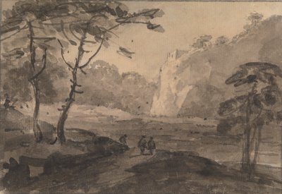 Paisaje con tres figuras en un camino de Rev. William Gilpin