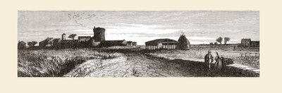 El campo cerca de Ostia, Roma, Italia a finales del siglo XIX. De Italian Pictures by Rev. Samuel Manning, publicado hacia 1890. de Reverend Samuel Manning