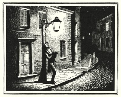 Hans Christian Andersen: La vieja lámpara de la calle de Rex (after) Whistler