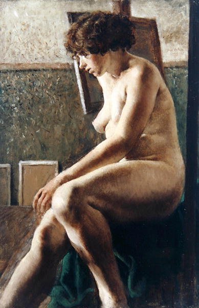 Figura femenina sentada de Rex Whistler