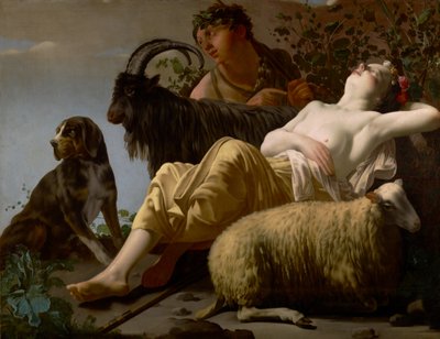 Pastor y pastora dormida de Reyer Jacobsz van Blommendael