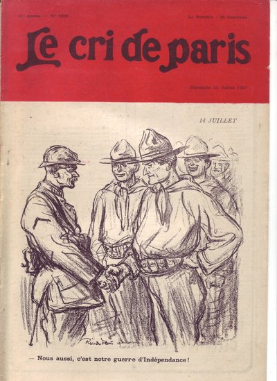 Ilustración de Ricardo Flores (1878-1918) para la Portada de Le Cri de Paris de Ricardo Flores