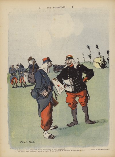 En maniobras. Ilustración para Le Rire de Ricardo Flores