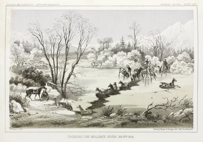 Cruzando el río Hellgate, Montana, EE.UU., 6 de enero de 1854 de John Pardon