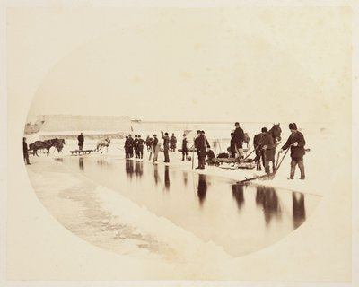Corte de hielo en el río San Lorenzo de John Pardon