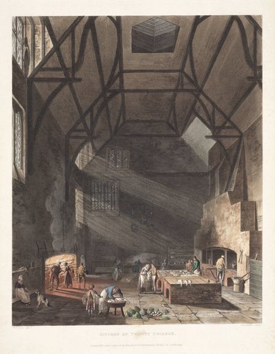 Cocina del Trinity College, Cambridge, principios del siglo XIX de John Pardon
