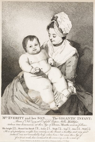 La Sra. Everitt y su hijo; el infante gigante de John Pardon
