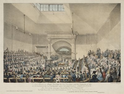 Inauguración del Teatro de Conferencias en Marylebone, Londres de John Pardon