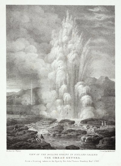 Vista del géiser en ebullición en Islandia llamado el Gran Géiser de John Pardon