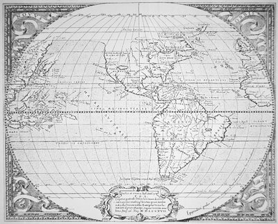 Mapa del Nuevo Mundo 1587 de Richard (after) Hakluyt