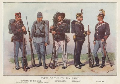 Soldados del ejército italiano de Richard (after) Simkin