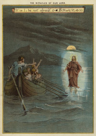 Los milagros de Cristo: Jesús camina sobre el agua de Richard Andre