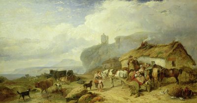 Parada del Pastor, Isla de Mull en la Distancia, 1845 de Richard Ansdell