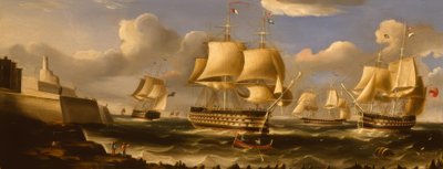 H.M.S.Queen en Valetta de Richard B. Spencer