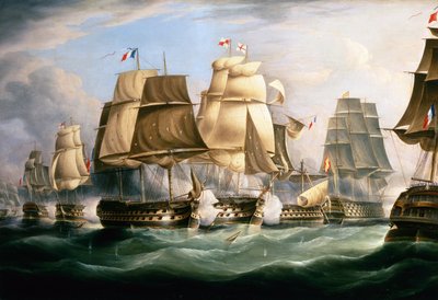 La batalla de Trafalgar, 21 de octubre de 1805, a mediodía de Richard B. Spencer