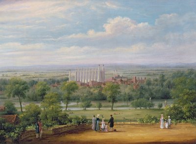 Eton College desde la terraza del Castillo de Windsor de Richard Bankes Harraden
