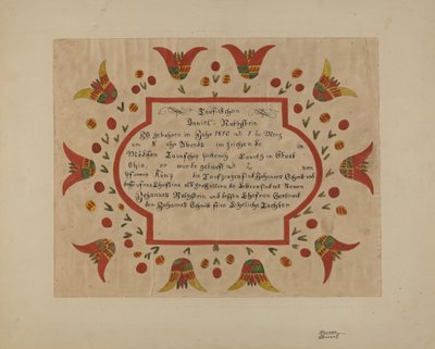 Fraktur de Richard Barnett